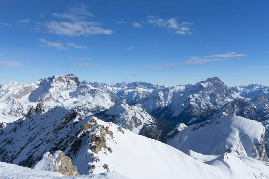 the beauty of the dolomites in winter