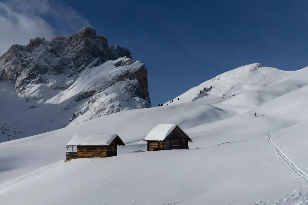 the beauty of the dolomites in winter